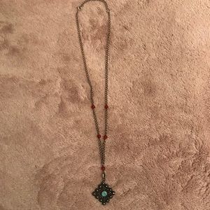Turquoise silver necklace